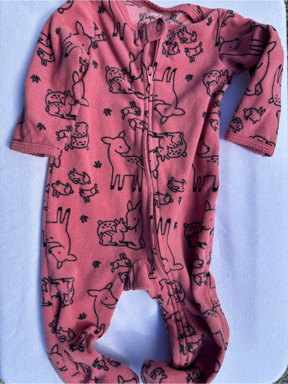 Carter's Pink, Coral & White Baby One-Piece Trio, Halloween shirt and pants (38) - Picture 2 of 10